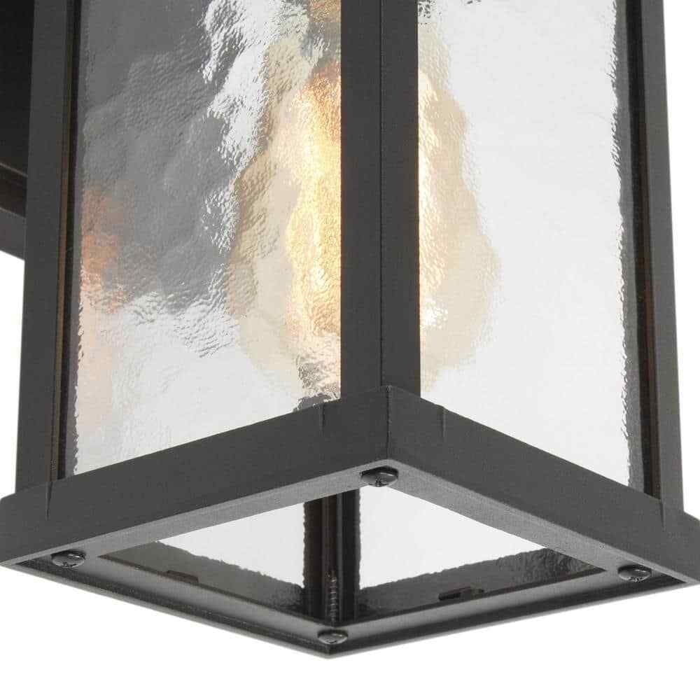 LNC 1-Light Black Modern Farmhouse Outdoor Wall Lantern Sconce