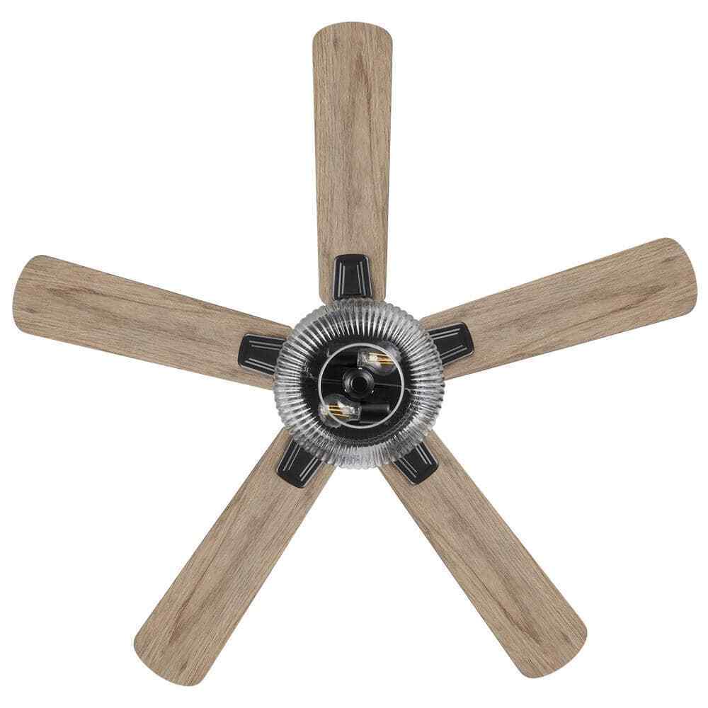 Home Decorators 52 in. Rimgate Indoor Matte Black LED Ceiling Fan w/ Remote