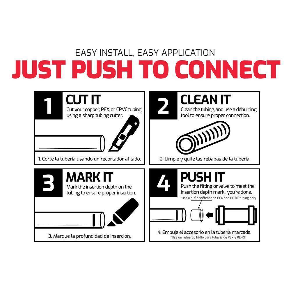 QUICKFITTING 3/4 in. Brass Push-to-Connect x FIP Adapter Fitting (4-Pack)