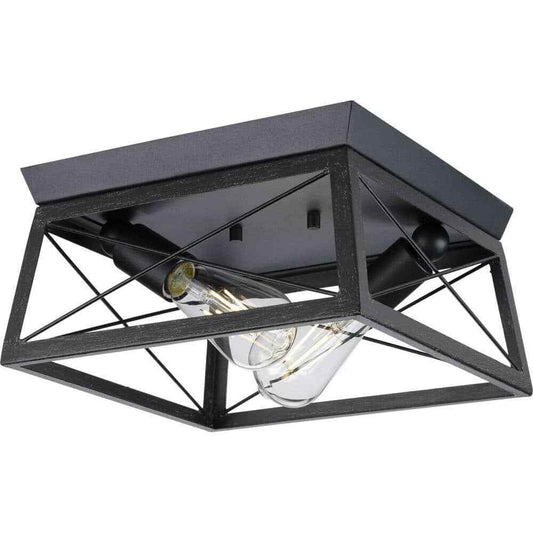 Progress Lighting Briarwood 2-Light Kitchen Farmhouse Ceiling Light Flush Mount