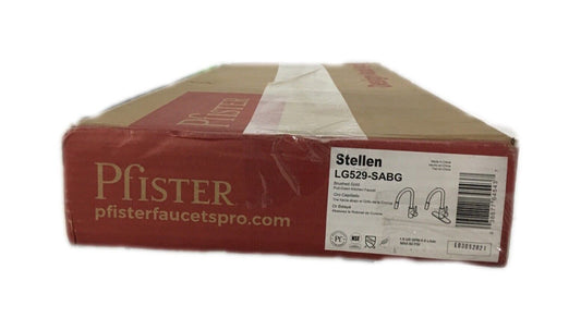 Pfister Stellen Single-Handle Pull-Down Sprayer Kitchen Faucet in Brushed Gold