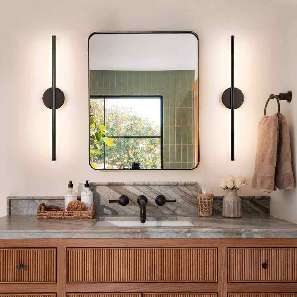 Rennnsan Aidan 1-Light Black Linear Dimmable LED Wall Sconce WS8101-50178
