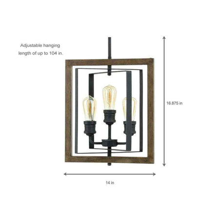 Home Decorators Palermo Grove 3-Light Gilded Iron Farmhouse Kitchen Pendant