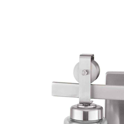 Home Decorators Knollwood 2-Light Brushed Nickel Vanity Light w/ Glass Shades