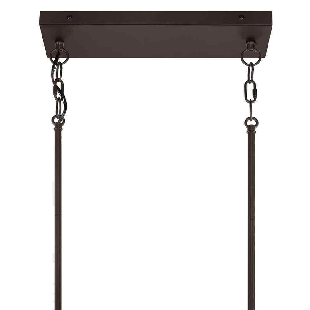 Home Decorators Sarolta Sands Bronze Kitchen Island Light w/ Linear Metal Shade