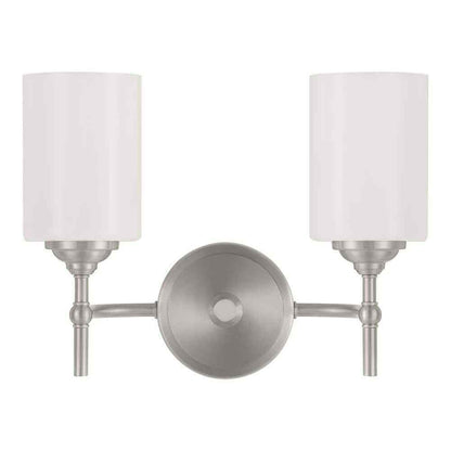 Home Decorators Ayelen 13.5 in. 2-Light Brushed Nickel Bathroom Vanity Light