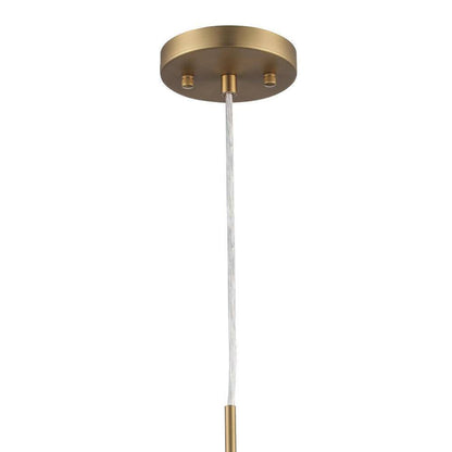 Bel Air Lighting Dorina 1-Light Antique Gold Mason Jar Hanging Pendant Light