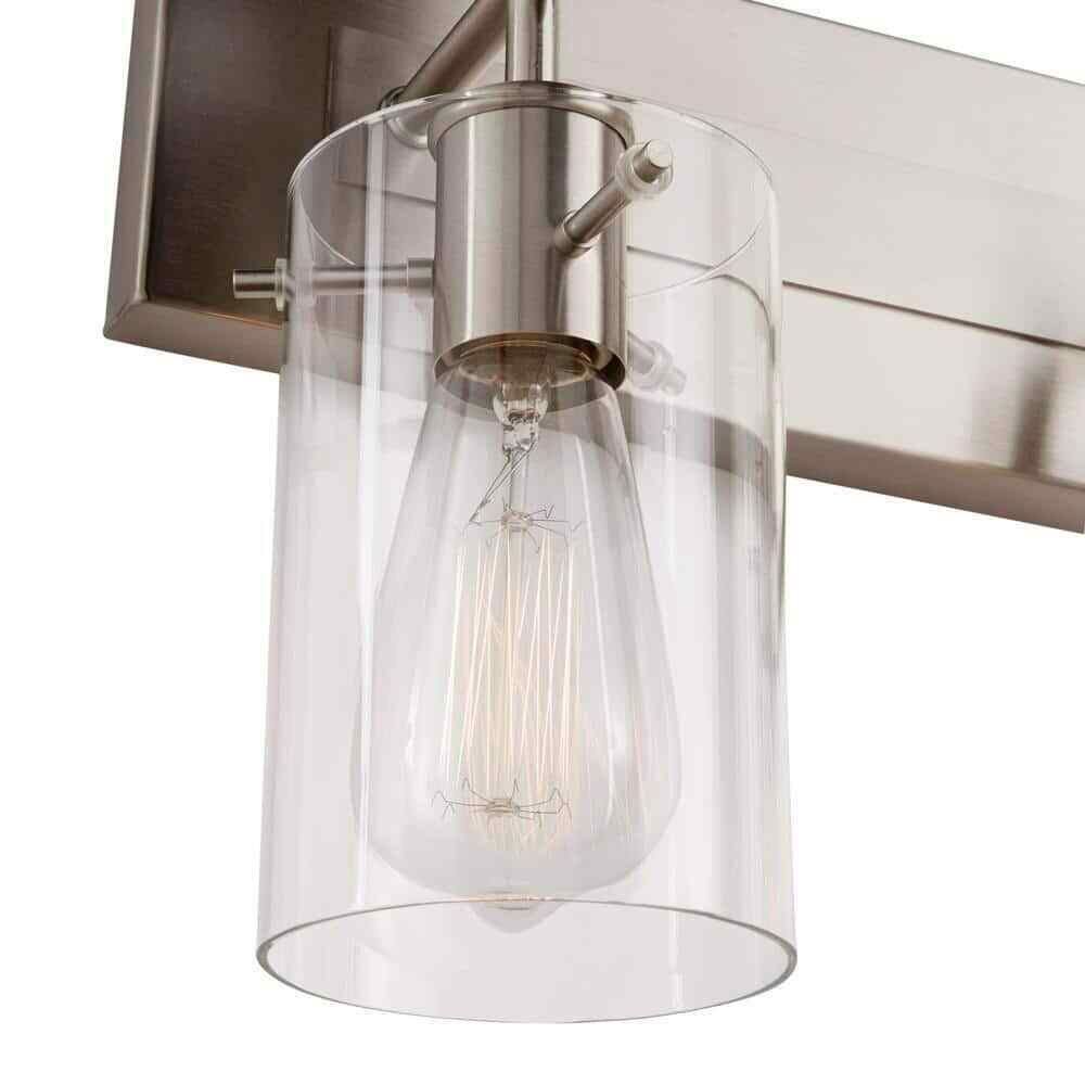 Hampton Bay Regan 29.13 in. 4-Light Brushed Nickel Bathroom Vanity Light