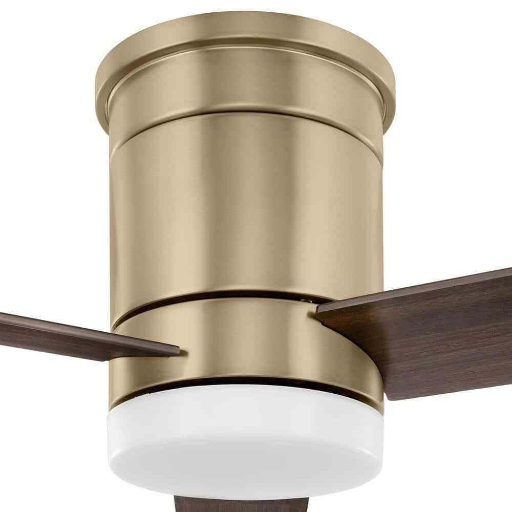 Hampton Bay Conjure 52 in. Brushed Gold Ceiling Fan w/  White Integrated LED