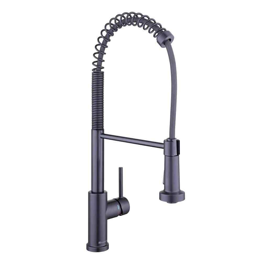 Glacier Bay Paulina One-Handle  Pull Down Sprayer Kitchen Faucet in Matte Black