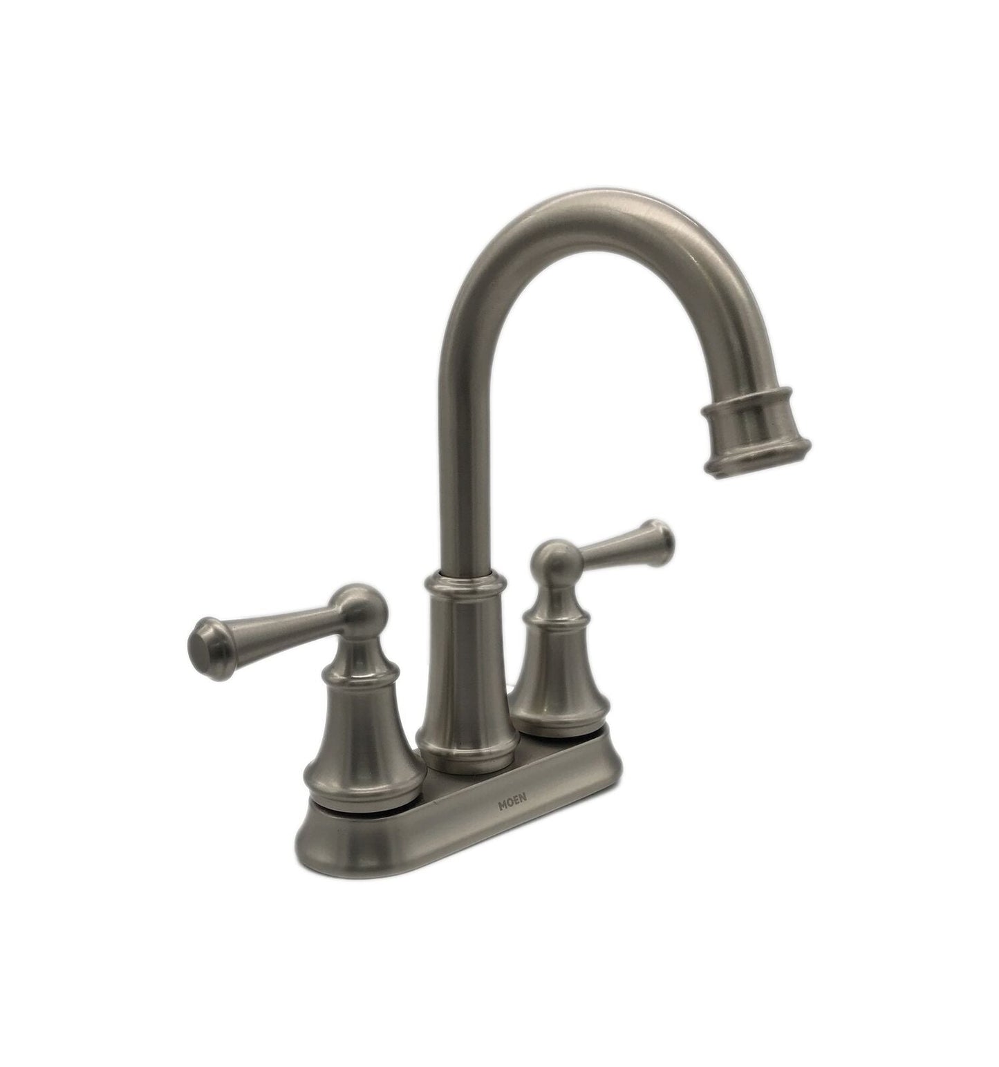 MOEN Brecklyn 4 in. Centerset 2-Handle Bathroom Faucet in Brushed Nickel