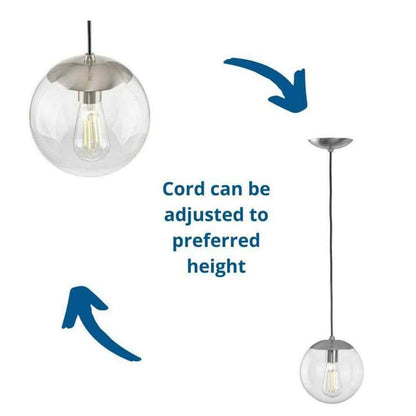Progress Lighting Atwell 1-Light Brushed Nickel Small Pendant Hanging Light