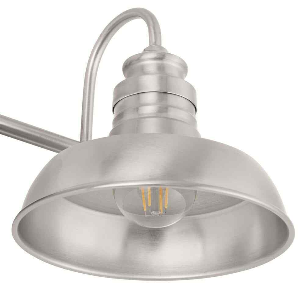 Hampton Bay Elmcroft 18.25 in. 2-Light Brushed Nickel Vanity w/ Metal Shades