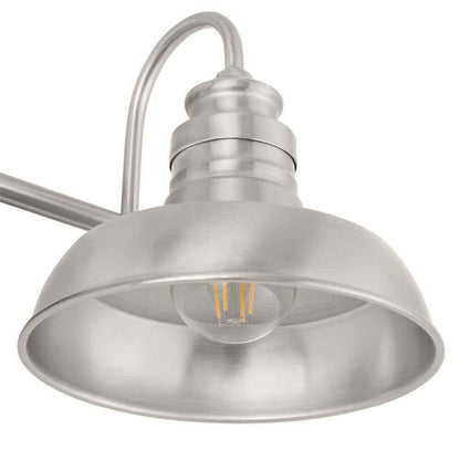 Hampton Bay Elmcroft 18.25 in. 2-Light Brushed Nickel Vanity w/ Metal Shades