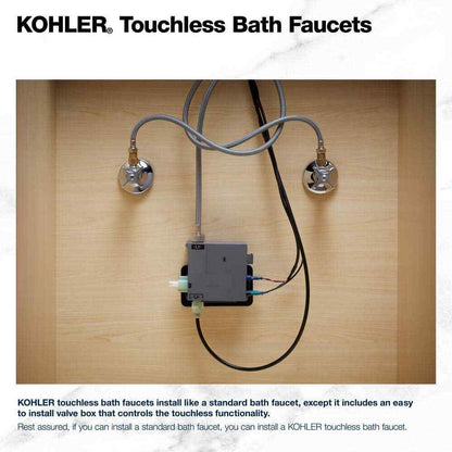 KOHLER Rubicon Powered Touchless Single Hole Bathroom Faucet in Brushed Nickel