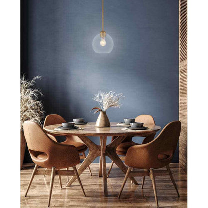 Home Decorators Collection Jill 1-Light Gold Pendant Seeded Glass Shade