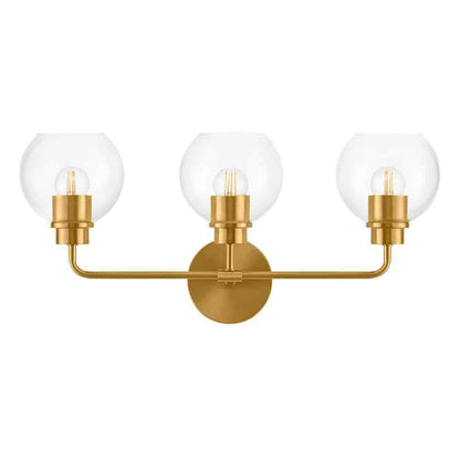 Hampton Bay Vista Heights 3-Light Gold Aged Brass Bathroom Vanity Light