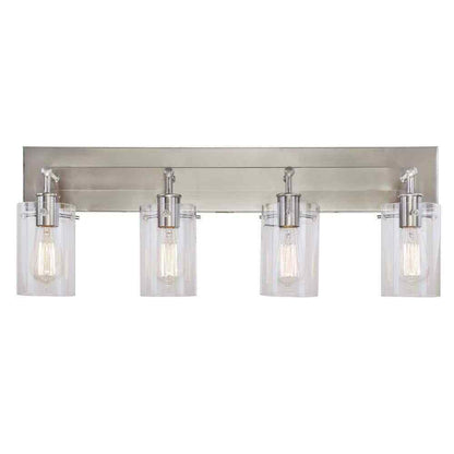 Hampton Bay Regan 29.13 in. 4-Light Brushed Nickel Bathroom Vanity Light
