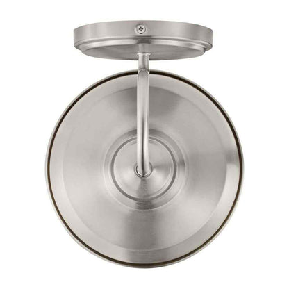 Hampton Bay Elmcroft 7.63 in 1Light Brushed Nickel Modern Farmhouse Sconce Light