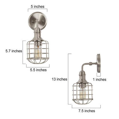 LNC Nickel Bathroom Vanity Light Nautical Wall Sconce