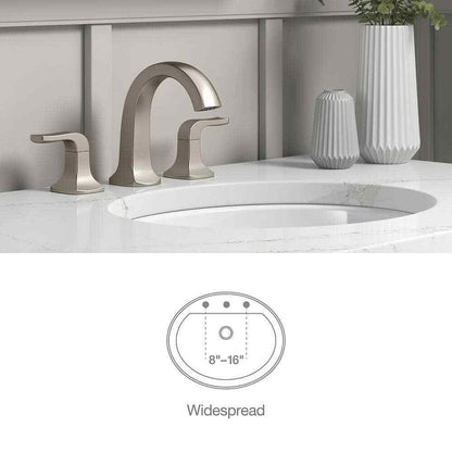 KOHLER Rubicon 8 in. Widespread 2-Handle High Arc Bathroom Faucet Brushed Nickel