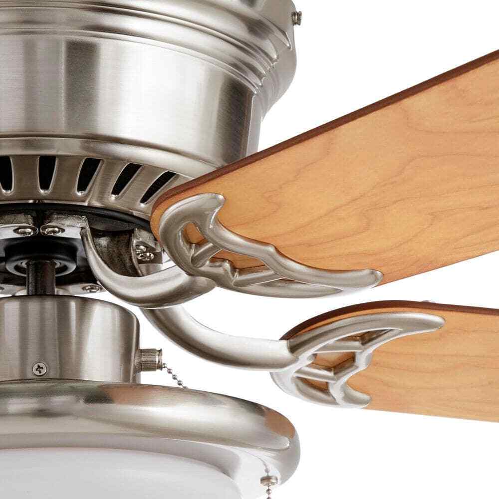 Hugger 44 in. LED Indoor Brushed Nickel Ceiling Fan with Light Kit AL383CPQ-BN