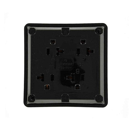 Leviton 20 Amp Industrial Grade Heavy Duty 4-in-1 Grounding Outlet Black