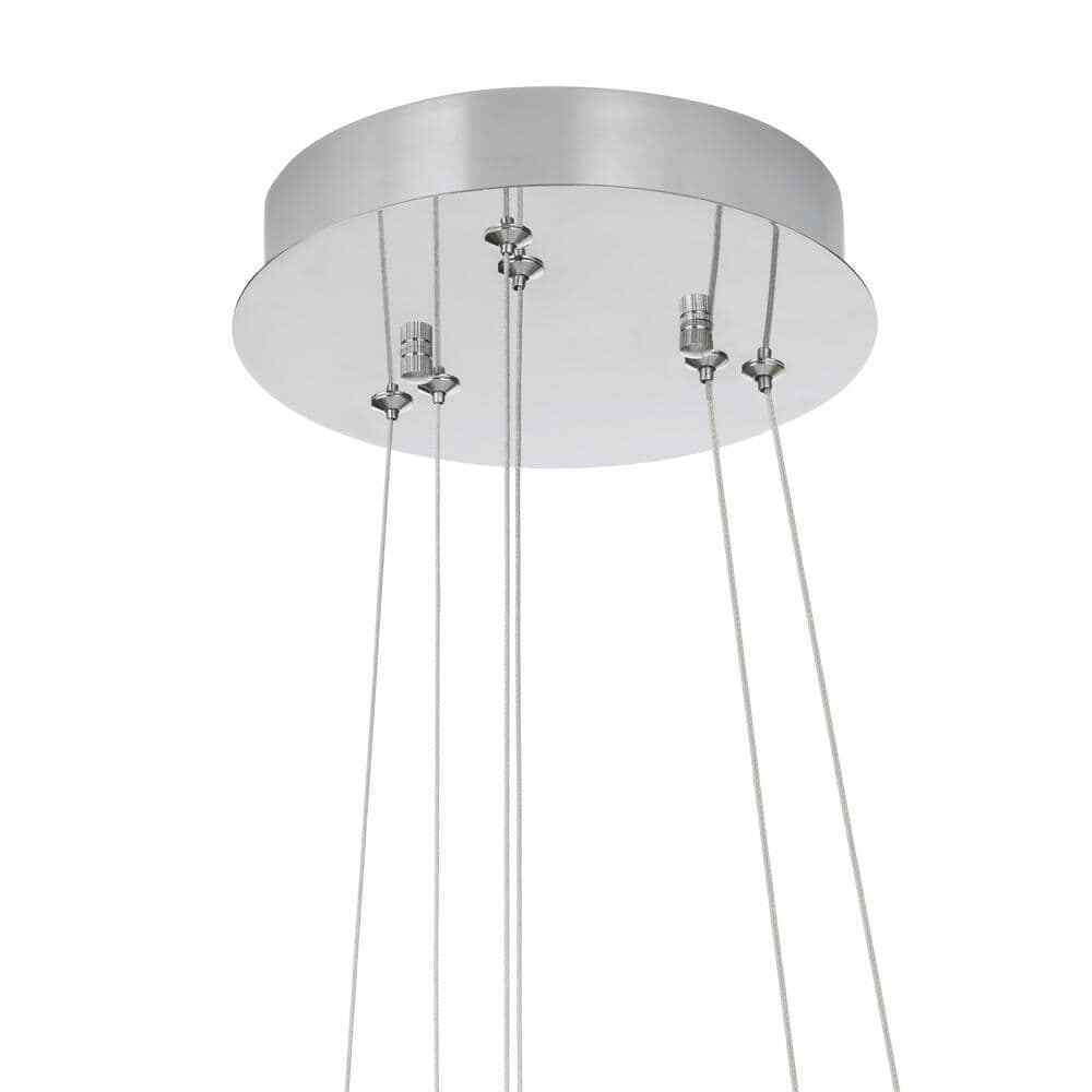 Home Decorators Wesley Park 150-Watt Integrated LED Chrome Pendant Hanging Light