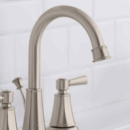 Glacier Bay Melina 8 in. Widespread Double Handle High-Arc Bathroom Faucet