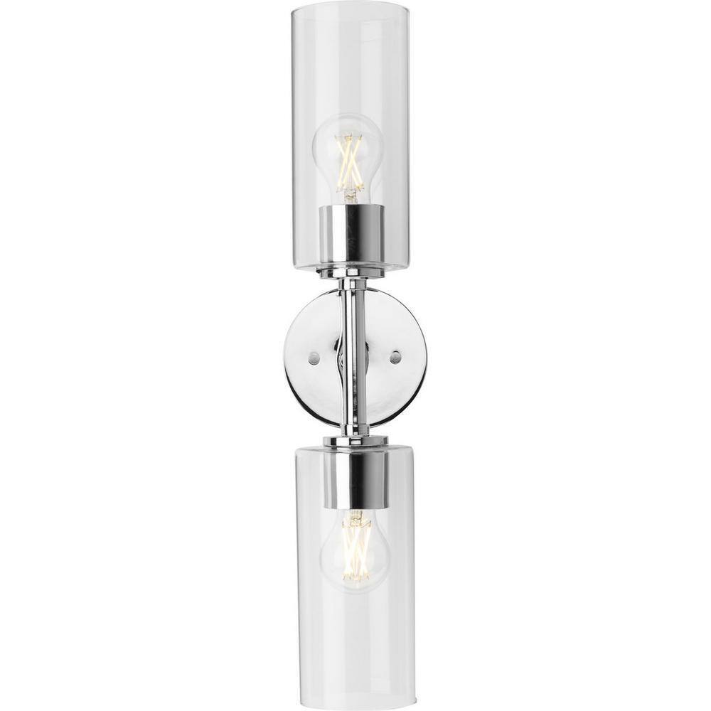 Progress Lighting Cofield 22-1/2 in. 2-Light Polished Chrome Wall Bracket