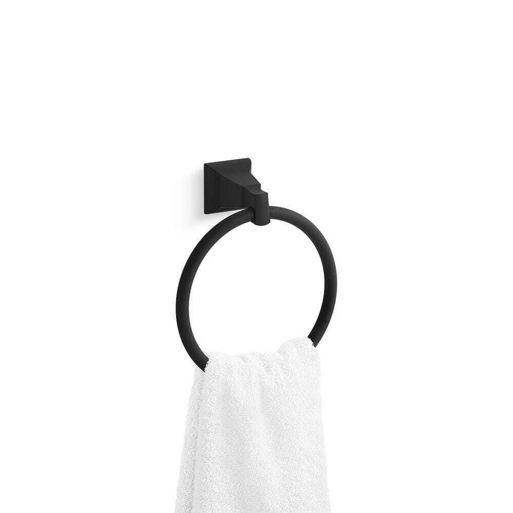 KOHLER Kallan Towel Ring in Matte Black K-R22083-BL