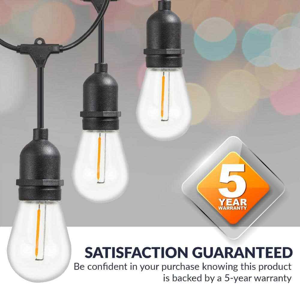 Newhouse Lighting Outdoor/Indoor 48 ft. Plug-In S14 Bulb LED String Light