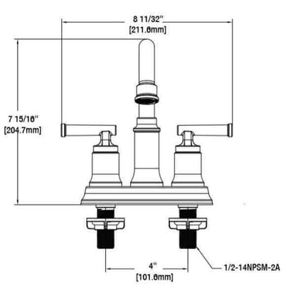 Glacier Bay Oswell 4 in. Centerset High-Arc Bathroom Faucet in Brushed Nickel