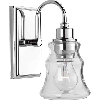 Progress Lighting Litchfield Collection Polished Chrome Clear Glass Vanity Light