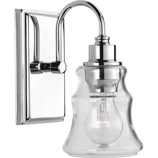 Progress Lighting Litchfield Collection Polished Chrome Clear Glass Vanity Light