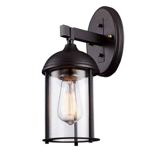 Bel Air Lighting Blues Rubbed Bronze and Antique Gold Outdoor Wall Light Fixture
