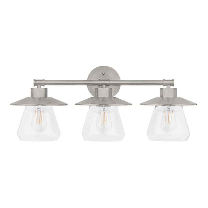 Hampton Bay Northmoore 26 in. 3-Light Brushed Nickel Bathroom Vanity Light