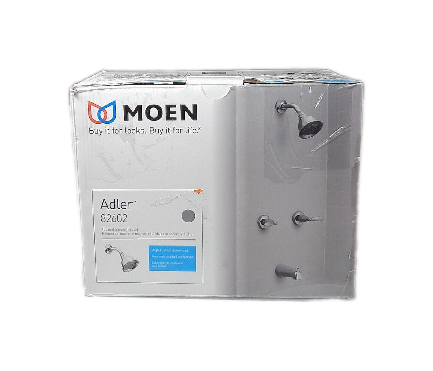 MOEN Adler 2-Handle 1-Spray Tub and Shower Faucet w/ Valve Chrome Valve Included