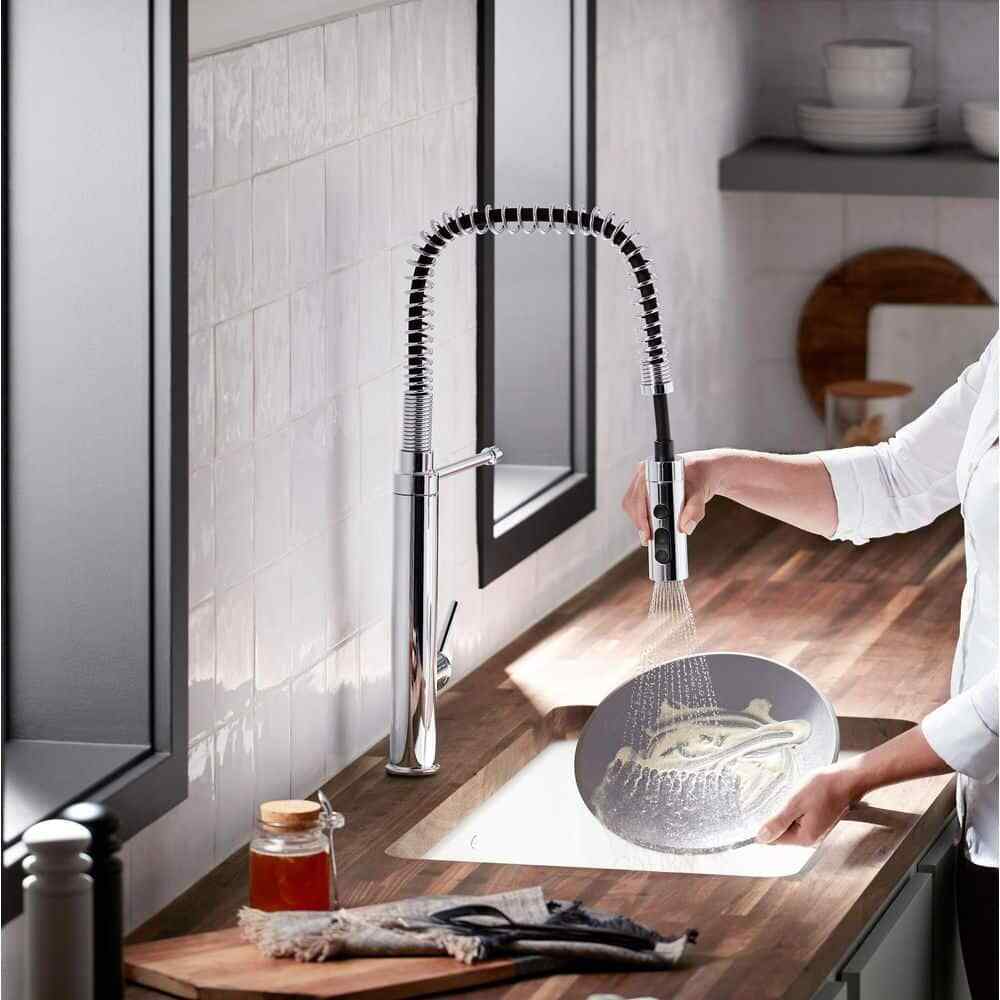 KOHLER Purist Single-Handle Standard Kitchen Faucet in Vibrant Brushed Bronze