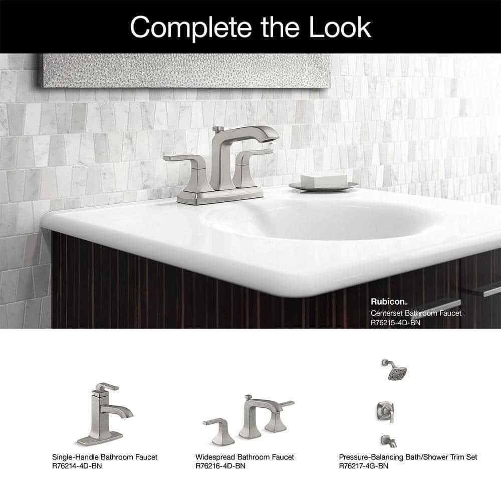 KOHLER Rubicon 4 " Centerset 2-Handle Bathroom Faucet in Vibrant Brushed Nickel