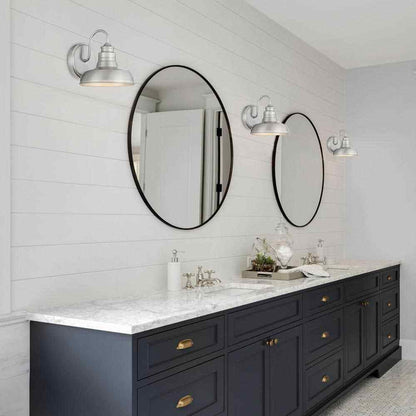 Hampton Bay Elmcroft 7.63 in 1Light Brushed Nickel Modern Farmhouse Sconce Light