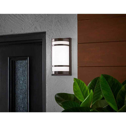 Home Decorators Mullen Oil Rubbed Bronze Outdoor Hardwired LED Wall Sconce
