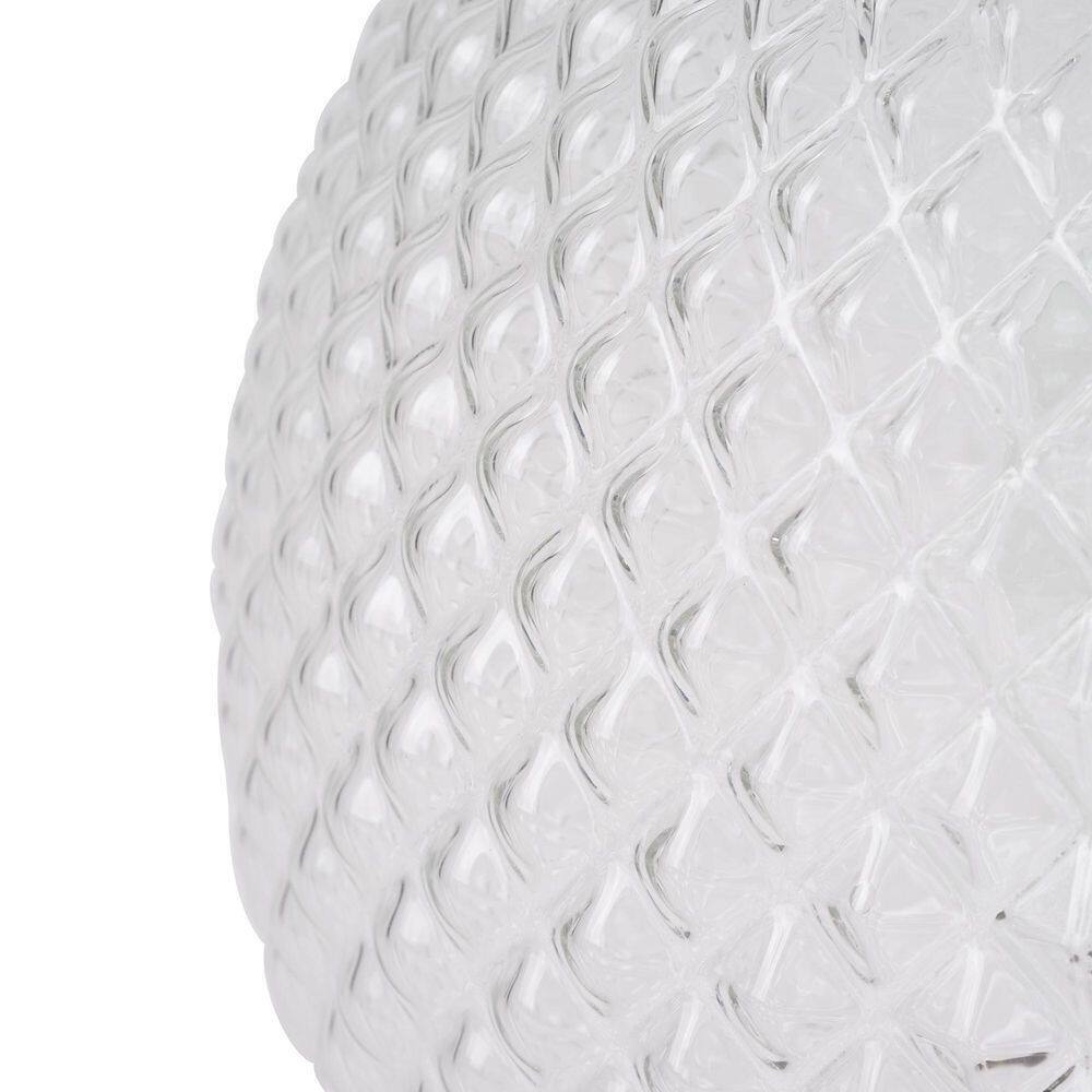 Hampton Bay Walsh 8 in. 1-Light Black Flush Mount with Prismatic Glass Shade