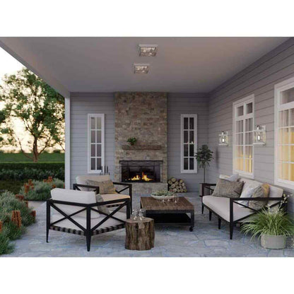 Progress Lighting Barlowe 2-Light Stainless Steel Farmhouse Flush Mount Light