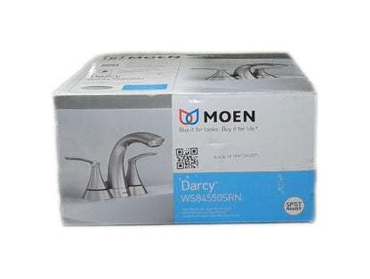 MOEN Darcy 4 in. Centerset 2-Handle Bathroom Faucet Spot Resist Brushed Nickel
