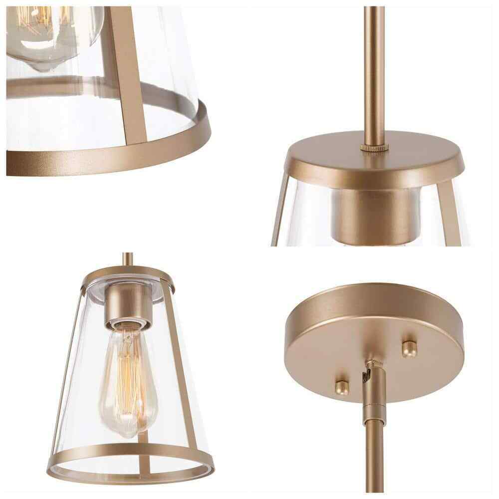 LNC 1-Light Gold Modern Pendant Lighting Contemporary Hanging Light Fixture