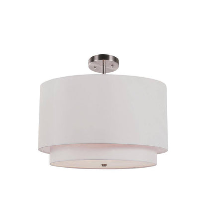 Bel Air Lighting Schiffer 18 in. 3-Light Brushed Nickel Kitchen Pendant Light