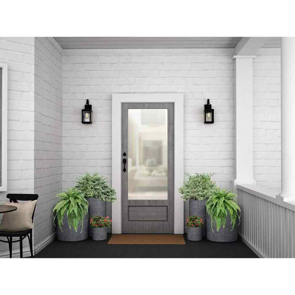 Progress Lighting Park Court 15in 1-Light Black Traditional Outdoor Wall Lantern