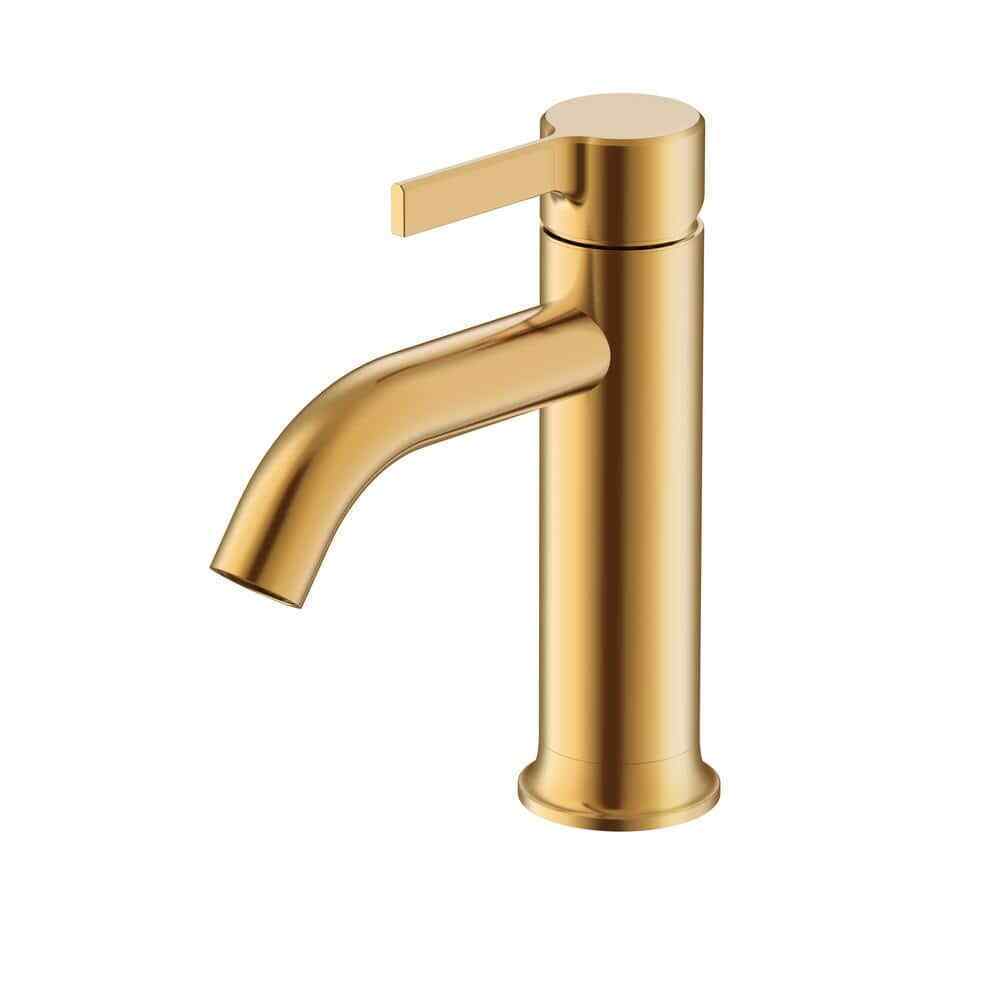 Glacier Bay Ryden Single Hole Single-Handle Bathroom Faucet in Brushed Gold