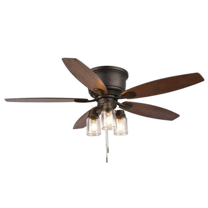 Hampton Bay Stoneridge 52 in. Indoor/Outdoor LED Bronze Ceiling Fan w Light Kit